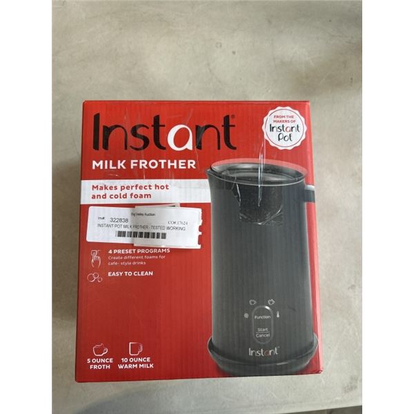INSTANT POT MILK FROTHER - TESTED WORKING