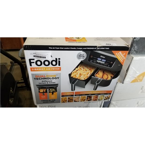 NINJA DUALZONE 6-IN-1 8QT AIR FRYER - TESTED WORKING, RETAIL $189