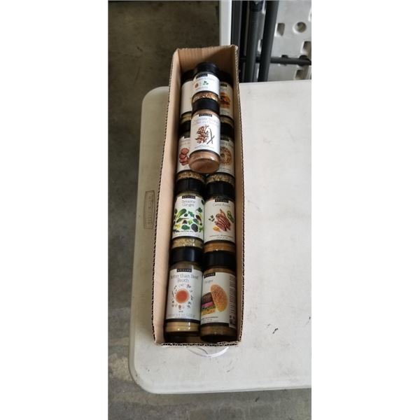 TRAY OF 10 NEW ASSORTED EPICURE SPICES AND SEASONINGS