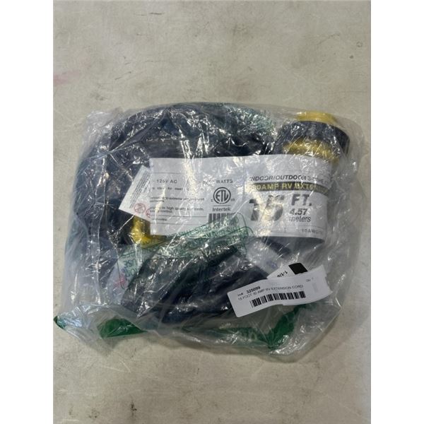 15 FOOT 30 AMP RV EXTENSION CORD. 10AWG/3C