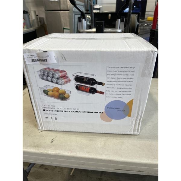 11 PCS SET CLEAR FRIDGE ORGANIZATION BIN SET