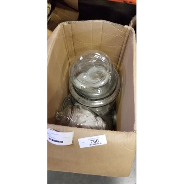 SET OF GLASS CANISTERS