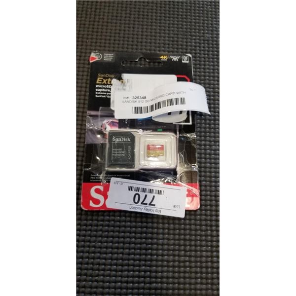 SANDISK 512 GB MICROSD CARD WITH EXTREME CAPTURE