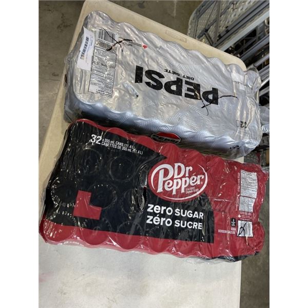32 PACKS OF DR PEPPER ZERO AND DIET PEPSI, SOME MAY BE MISSING