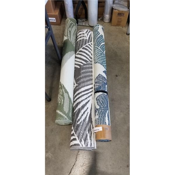 3 SMALL OUTDOOR AREA CARPETS