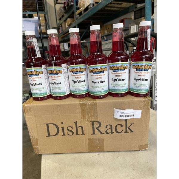 NEW 5 TIER SPINNING FRUIT BASKET AND 6 BOTTLES OF TIGERS BLOOD HAWAIIAN SHAVED ICE FLAVOURING