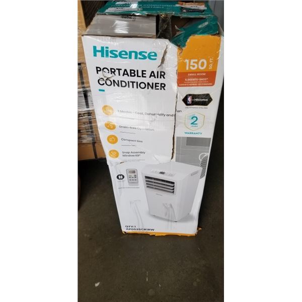 HISENSE 3-IN-1 8,500 BTU (SACC 5,000 BTU) PORTABLE AIR CONDITIONER - TESTED WORKING, RETAIL $519