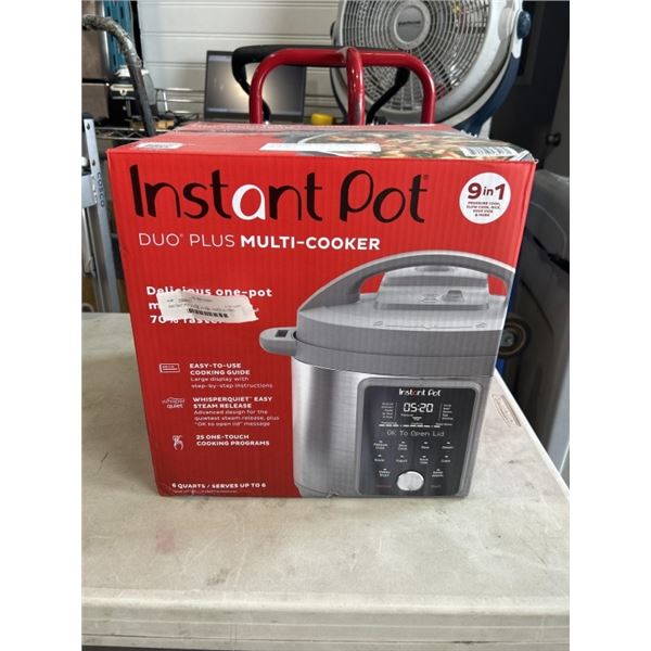 INSTANT POT DUO PLUS 9-IN-1 6QT ELECTRIC PRESSURE COOKER - TESTED WORKING, RETAIL $199