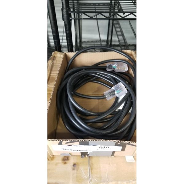 APPROX 25 FEET BLACK EXTENSION CORD. 16AWG/3C