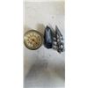 Image 4 : CAST IRON CAT WITH ENGLISH CLOCK AND SKULL ARTICULATING FINGER RING