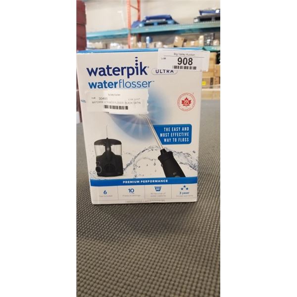 WATERPIK ULTRA WATER FLOSSER, BLACK/ SATIN SILVER - TESTED WORKING, RETAIL $84