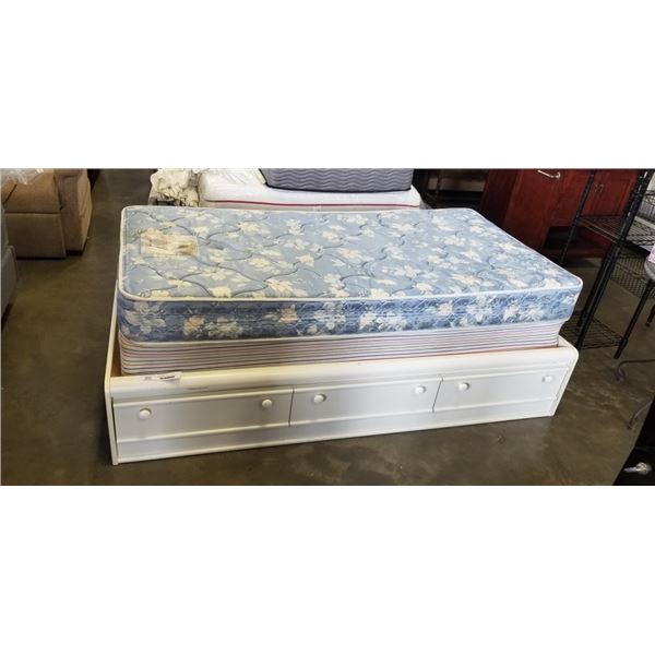 3 DRAWER SINGLE BEDFRAME WITH BOXSPRING AND MATTRESS