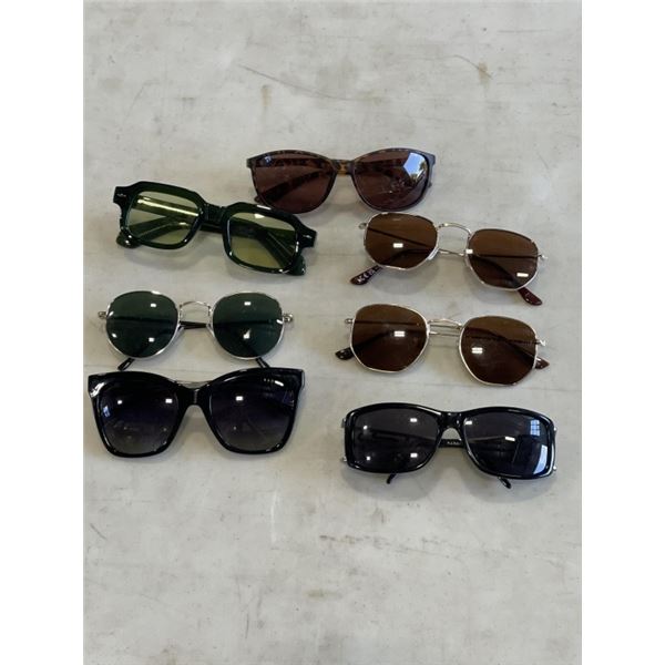 7 PAIRS OF ASSORTED WOMENS SUNGLASSES