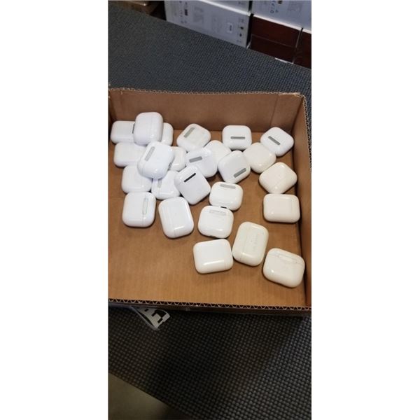 25 UNTESTED AIRPODS CASES. EITHER EMPTY OR HAVE 1 EAR BUD