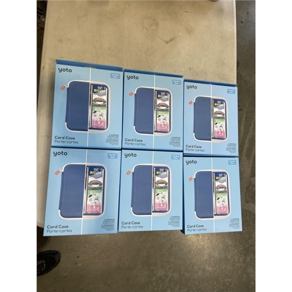 6 NEW YOTO CARD CASES. EACH CASES HOLDS 64 CARDS
