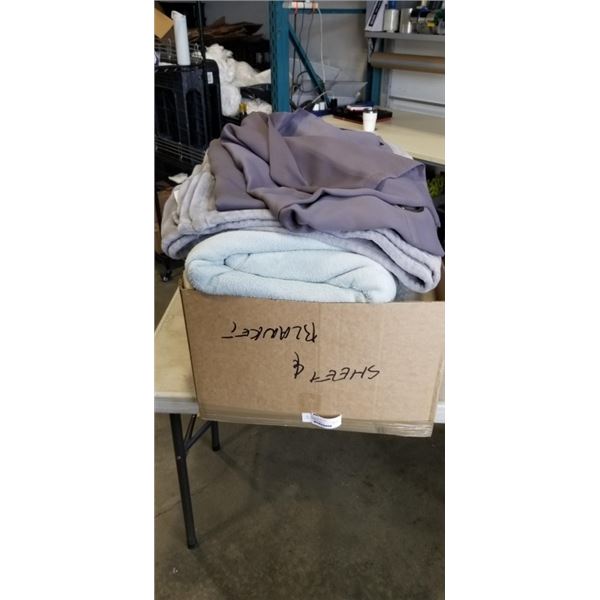 BOX OF FLEECE BLANKETS