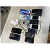 Image 1 : TRAY OF ELECTRONICS INCLUDING CELL PHONES, CAMERAS, SECURITY CAMERA ETC