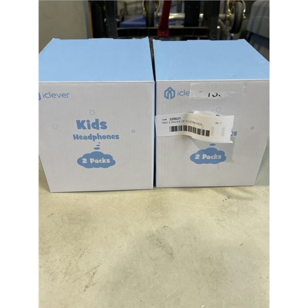 TWO 2 PACKS OF ICLEVER KIDS HEADPHONES