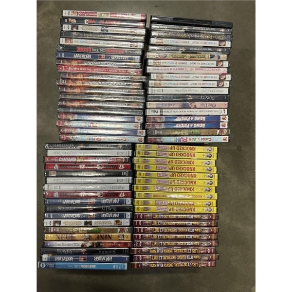 2 TRAYS OF DVDS
