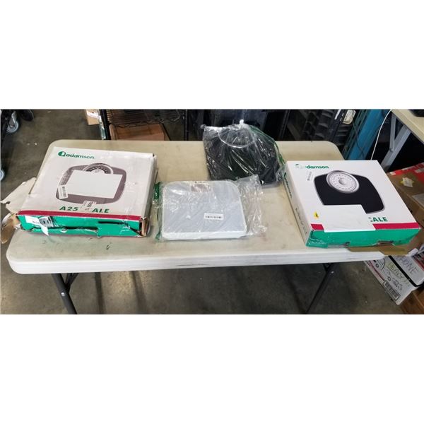 4 ADAMSON SCALES. 2 A25 SCALES, 1 A21 SCALE AND 1 HYBRID SCALE
