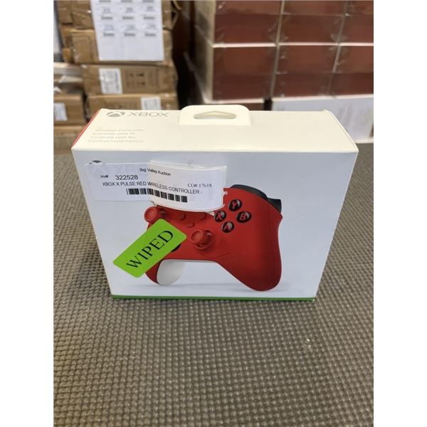 XBOX X PULSE RED WIRELESS CONTROLLER - TESTED WORKING, RETAIL $79