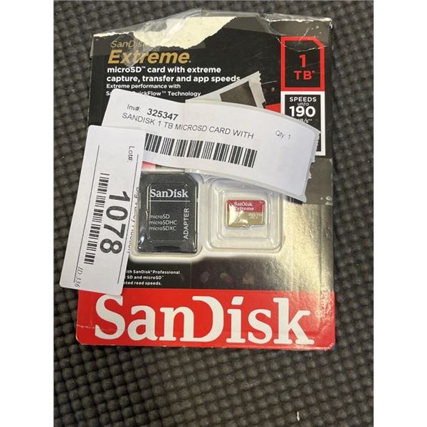 SANDISK 1 TB MICROSD CARD WITH EXTREME CAPTURE