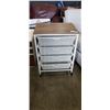 Image 1 : ROLLING BIN ORGANIZER WITH WOOD TOP