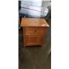 Image 1 : SOLID PINE SIDE TABLE WITH DRAWER AND DOOR
