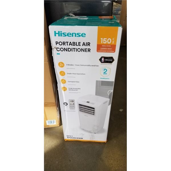HISENSE 3-IN-1 8,500 BTU (SACC 5,000 BTU) PORTABLE AIR CONDITIONER - TESTED WORKING, RETAIL $519