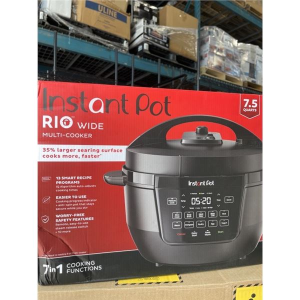 INSTANT POT 7-IN-1 DUO WIDE BASE 7.5QT ELECTRIC PRESSURE COOKER - TESTED WORKING, RETAIL $229
