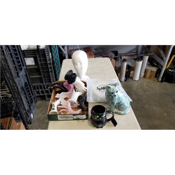 9 MANNEQUIN HANDS AND SYROFOAM MANNEQUIN HEAD