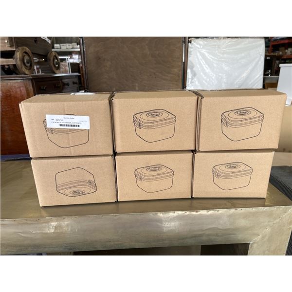 6 NEW WHITE VACUUM SEAL CONTAINERS