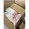 Image 4 : BOX OF HOUSEHOLD ITEMS INCLUDING BROODER HEATER LAMP, BOX OF PLASTIC SHOPPING BAGS, 6 PAIRS BABY PUM