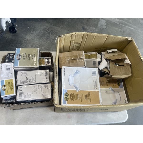 2 BOXES OF NEW HAMPTON LIGHTING AND FIXTURES