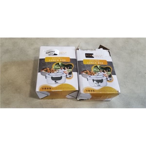2 FORABEST ELECTRIC LUNCH BOXES. GRAY COLOR