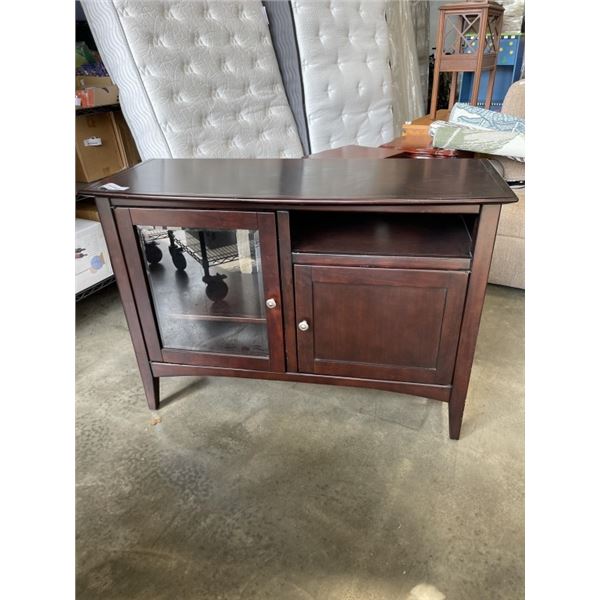 GLASS DOOR MEDIA CABINET