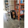 Image 1 : ROLLING CHROME COMMERCIAL CLOTHING RACK