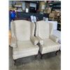 Image 1 : PAIR OF WINGBACK ARMCHAIRS