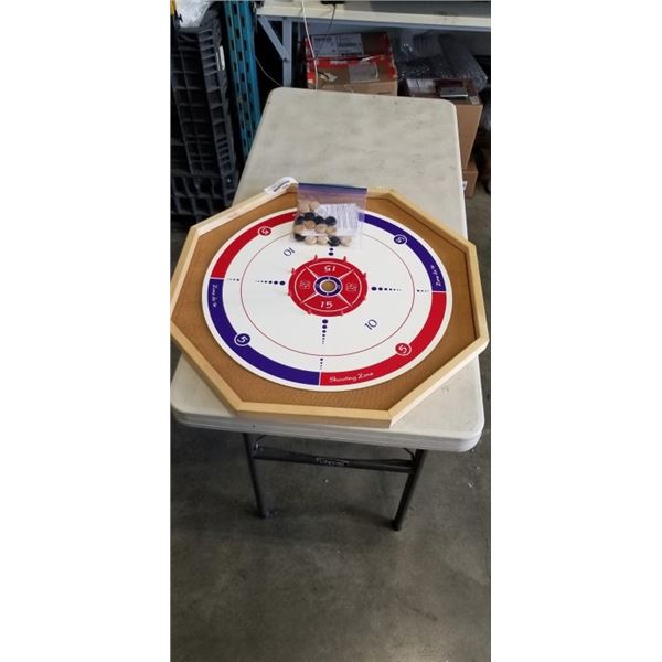 CROKINOLE GAME BOARD AND PIECES