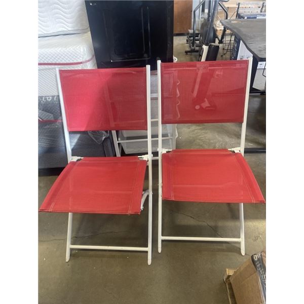 2 FOLDING OUTDOOR CHAIRS