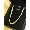 Image 2 : NEW S925 3.0MM TWISTED ROPE NECKLACE, 19" LONG 925 STERLING SILVER W/ WHITE GOLD OVERLAY