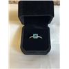 Image 1 : NEW PLATINUM PLATED 1.5CT CUSHION CUT LAB CREATED AQUAMARINE CHANNEL RING, SIZE 7