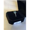 Image 2 : NEW PLATINUM PLATED 1.5CT CUSHION CUT LAB CREATED AQUAMARINE CHANNEL RING, SIZE 7