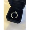 Image 3 : NEW PLATINUM PLATED 1.5CT CUSHION CUT LAB CREATED AQUAMARINE CHANNEL RING, SIZE 7