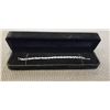 Image 1 : NEW PLATINUM PLATED 8.0CT PEAR CUT SIMULATED DIAMOND (CZ) BRACELET, 7" LONG