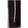 Image 2 : NEW PLATINUM PLATED 8.0CT PEAR CUT SIMULATED DIAMOND (CZ) BRACELET, 7" LONG