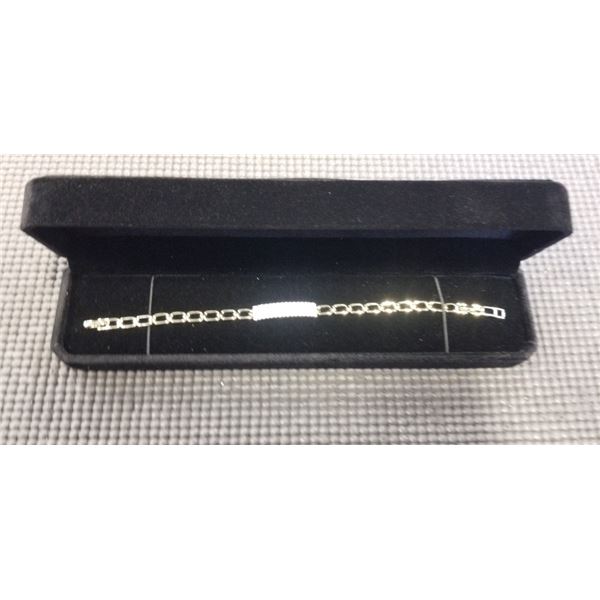 NEW 14K GOLD PLATED 7.0MM CLUSTER BRACELET, 7-8" LONG