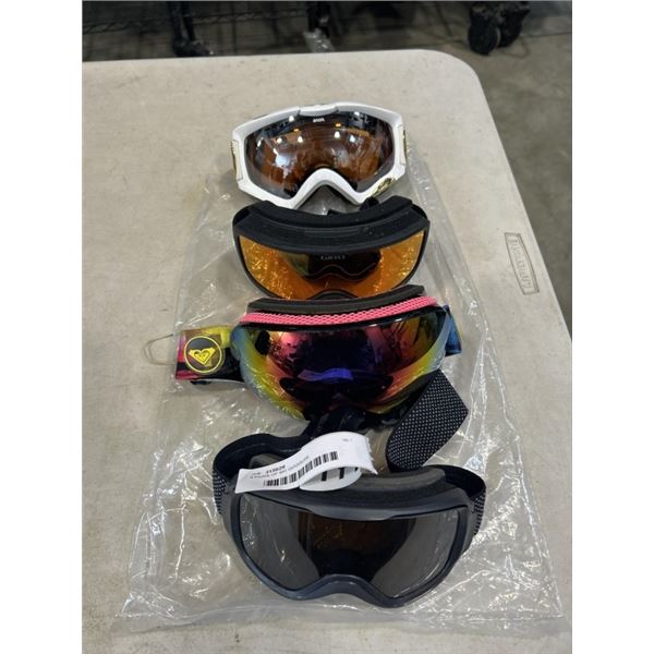 4 PAIRS OF SKI GOGGLES