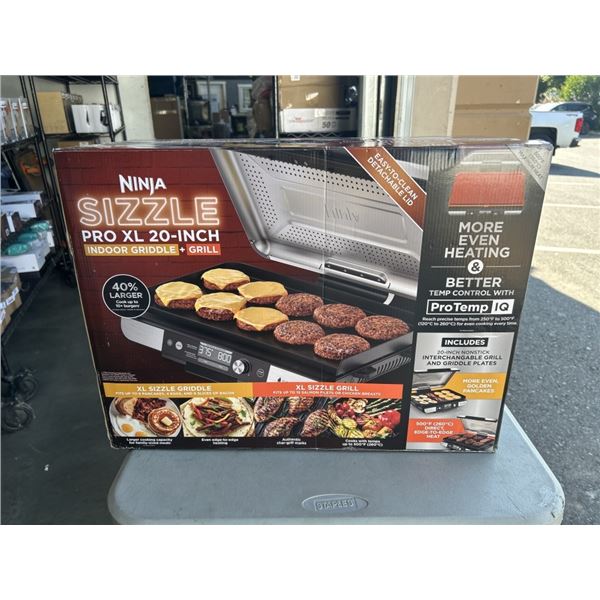 NINJA SIZZLE PRO XL 20" INDOOR GRILL - TESTED WORKING, RETAIL $249