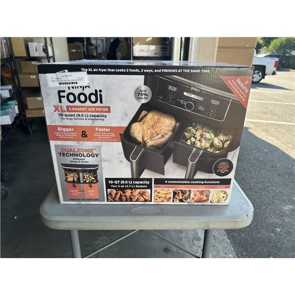 NINJA FOODI 4-IN-1 10QT DUALZONE AIR FRYER - TESTED WORKING, RETAIL $269